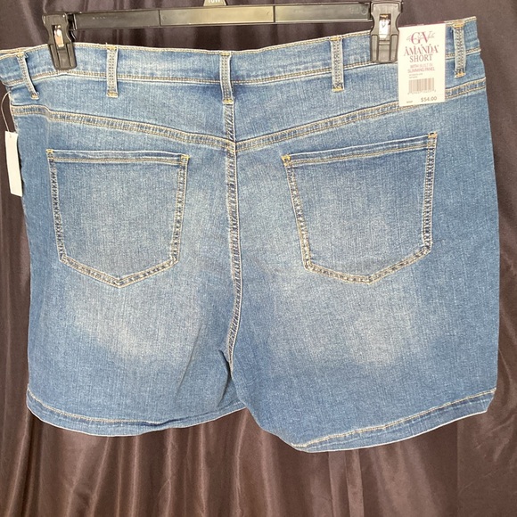 Gloria Vanderbilt Amanda Short w slimming panel denim flex 24W - Picture 12 of 17